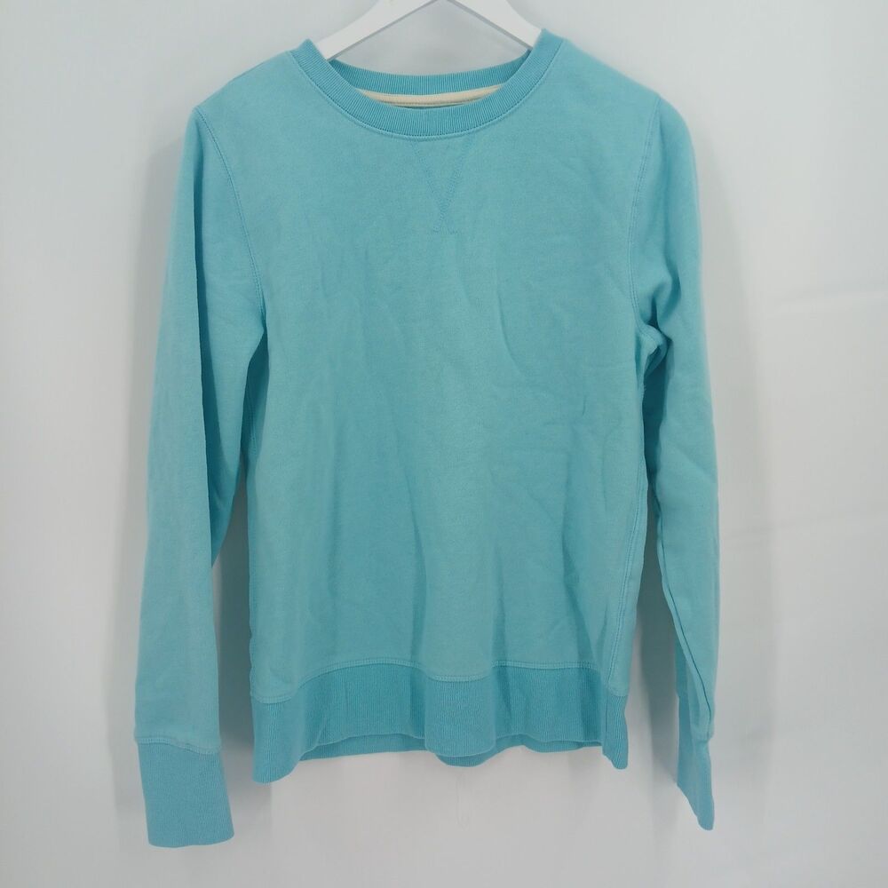 Tek Gear Womens Size M Teal Aqua Blue Long Sleeve Fleeced Pullover Sweatshirt